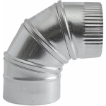 90 Degree Elbow, Adjustable, 7" Dia, 28 Ga