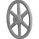1 Groove Fixed Sheave, 1" Bore, BK67